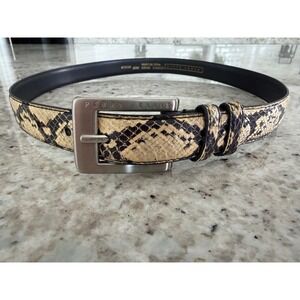 Perry Ellis Medium Genuine Snakeskin Leather Belt Size M